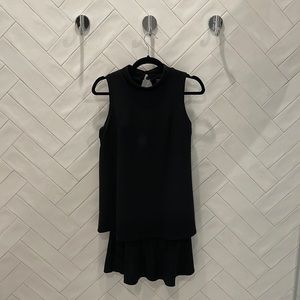 Maternal America black layered dress with flounce skirt